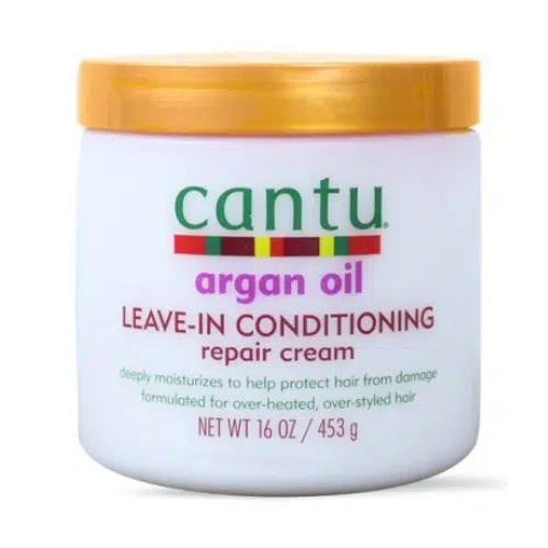 كانتو ليف ان كريم لحماية الشعر من التلف بزيت الأرجان 453 جرام | Cantu Leave-In Conditioning Cream with Argan Oil for Hair Protection 453g