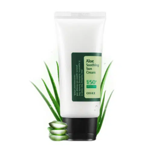 كوزركس صن بلوك كريم واق من الشمس مهدئ بالصبار بعامل حماية من الشمس 50 PA+ 50مل | +COSRX Aloe Soothing Sun Cream ( sun block ) SPF50