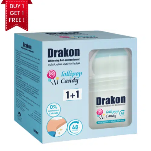 دراكون رول أون لولي بوب كاندي للتفتيح (١+١ مجاناً) | Drakon Lolly Pop Candy Whitening Roll-On (1+1 Free)